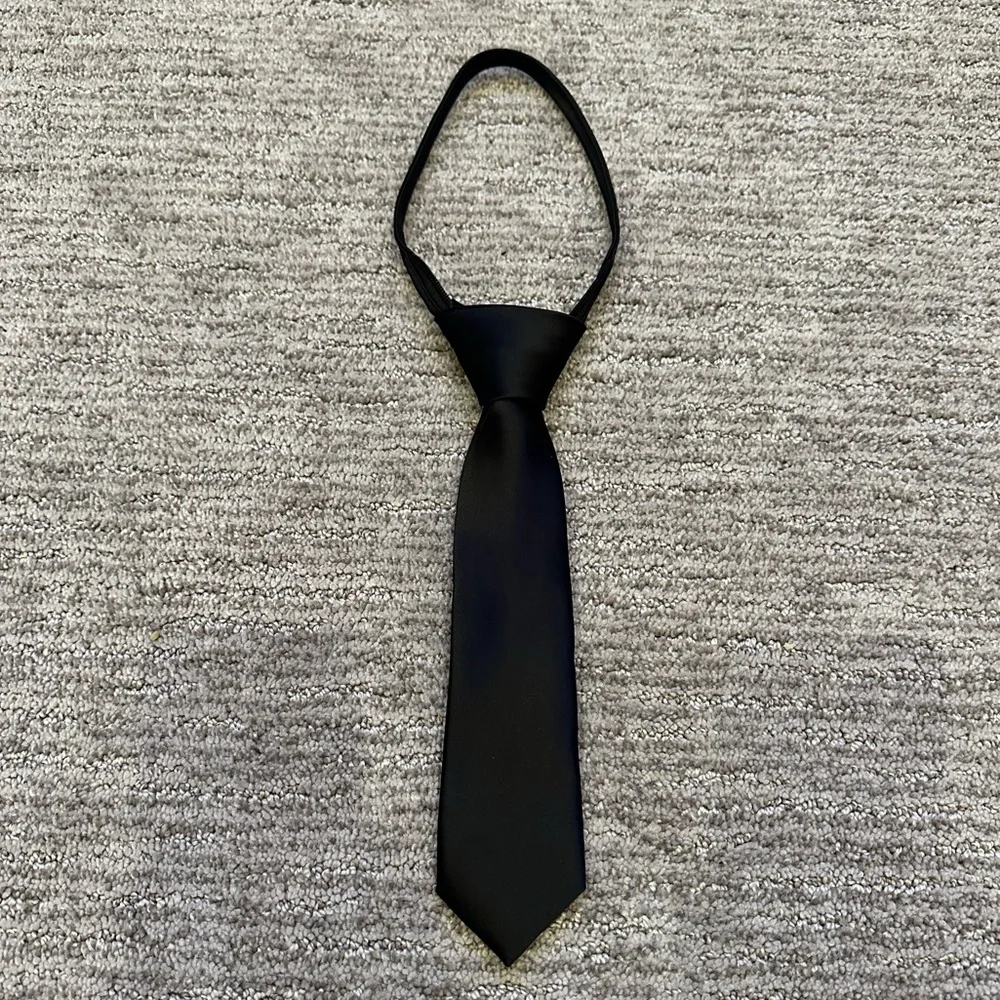 Classic Black Zipper Necktie